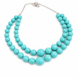Turquoise Bead Double Strand Necklace